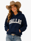 Dallas French Terry Hoodie Navy Sweatshirt