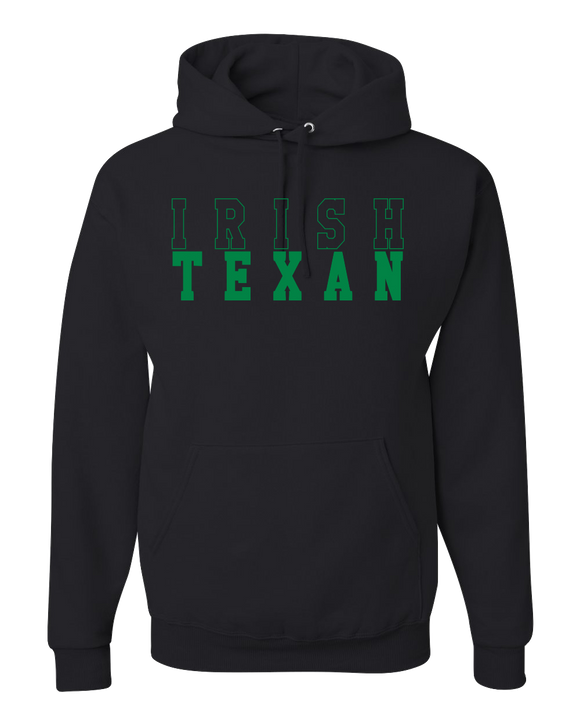 Irish Texan Black Hoodie Sweatshirt