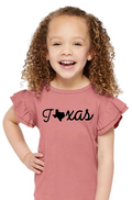 Texas Toddler Flutter Sleve Tee T-shirt