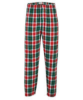 Joy  Green Flannel Pant Christmas Plaid