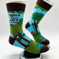 Save A Tree Eat A Beaver  Men's Novelty Crew Socks