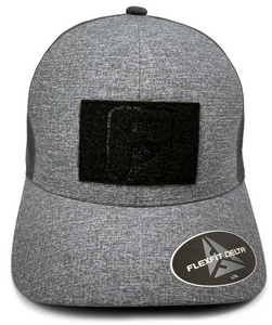 Two Tone Melange & Black- Delta Carbon Flexfit Hat