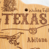 Destination Texas State-Shaped Serving & Cutting Board