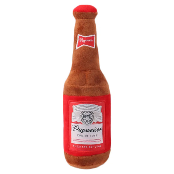 FuzzYard Dog Toy Pupweiser Bottle