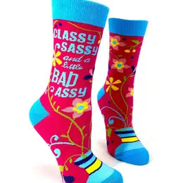 Classy Sassy and a Little Bad Assy Men's Novelty Crew Socks