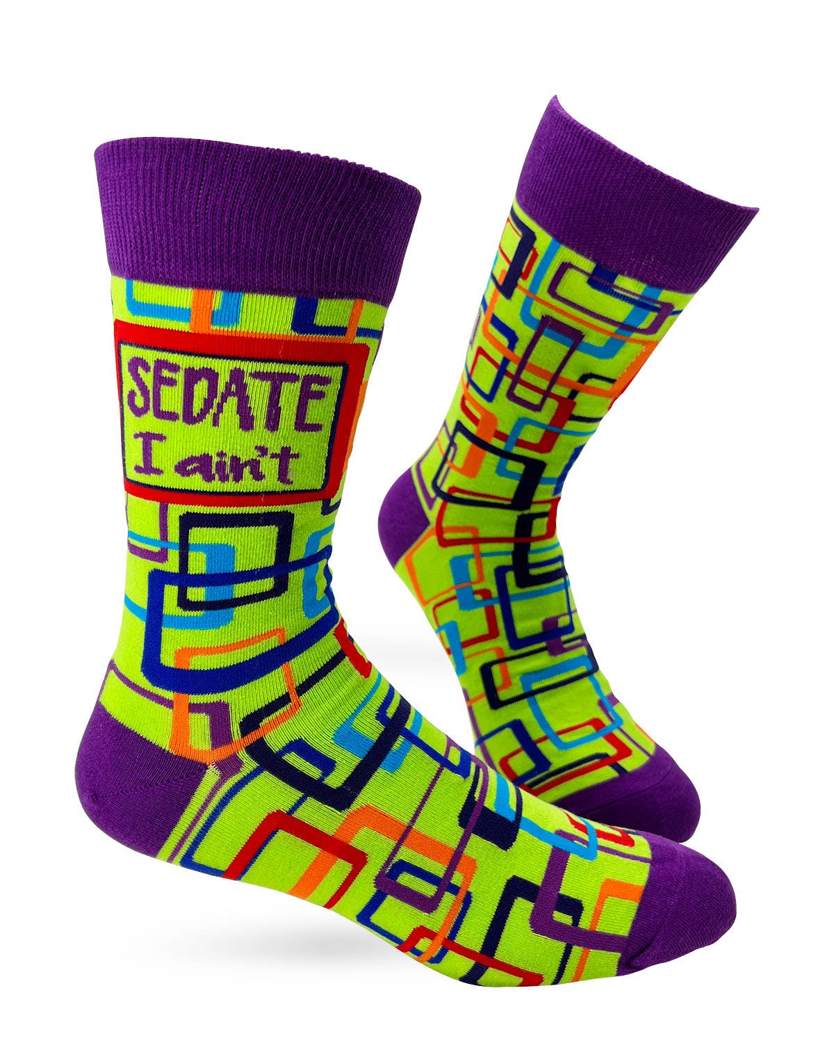 Sedate I Ain't Men's Novelty Crew Socks