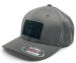Premium Curved Visor Pull Patch Hat by Flexfit XL/XXL - GREY