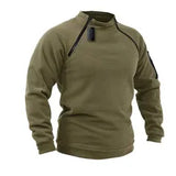 Men's Fleece Pullover Sweatshirt Sweater Outdoor Tactical Fleece Jacket Windbreaker for Hunting Traveling