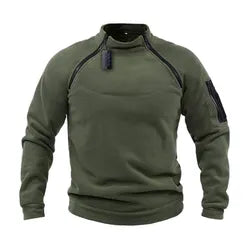 Men's Fleece Pullover Sweatshirt Sweater Outdoor Tactical Fleece Jacket Windbreaker for Hunting Traveling
