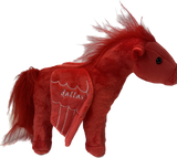 Dallas Pegasus Red Plush Horse