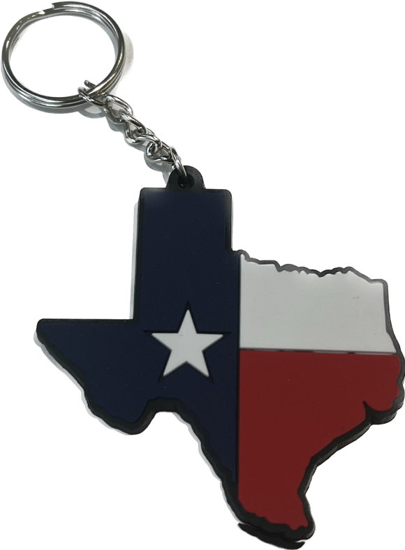 Texas- PVC/Rubber Keychain