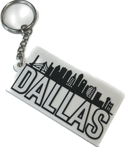 Dallas Texas Skyline - PVC/Rubber Keychain