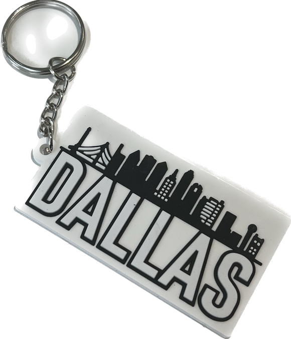 Dallas Texas Skyline - PVC/Rubber Keychain