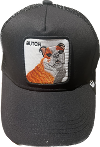 BUTCH  Retro Trucker 2-Tone Pull Patch Hat By Snapback -  BLACK