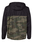 Black & Camo with Texas Flag Light Wind Breaker Zip Up Jacket hooded