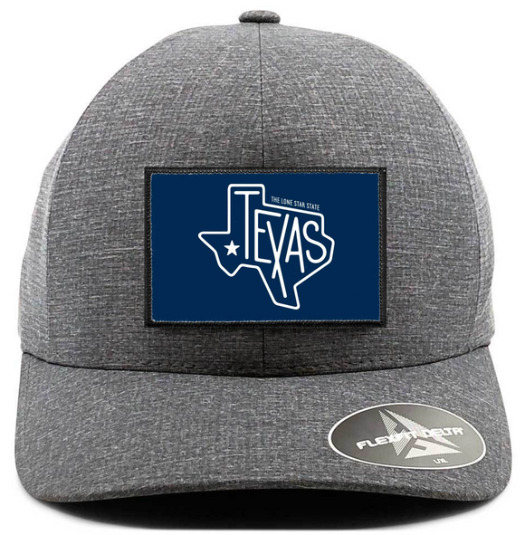Texas Lone Star State Melange Charcoal - Delta Premium Flexfit Hat