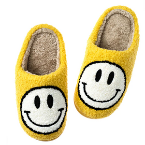 HAPPY FACE Cozy Gold Sherpa SLIPPERS