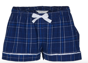 Women's Double-Brushed Cotton Flannel Short  Plaid