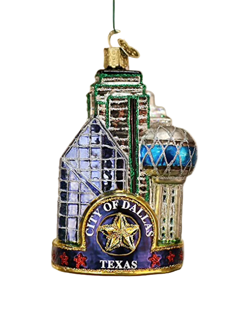 City Of Dallas Glass Blown Ornament
