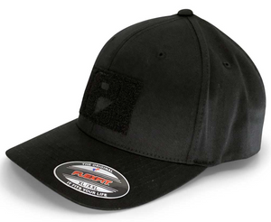 Premium Curved Visor Pull Patch Hat by Flexfit XL/XXL - Black