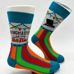 Ringmaster of the Shitshow Men's Novelty Crew Socks