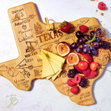 Destination Texas State-Shaped Serving & Cutting Board