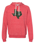 Merry Christmas Y'all Red Snow Heather Hoodie