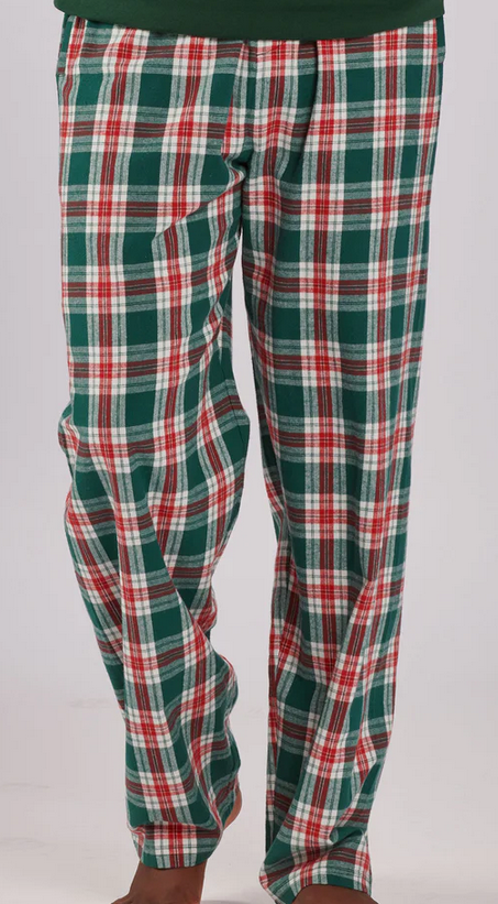 Double-Brushed Cotton Harley Flannel Pant Evergreen Plaid