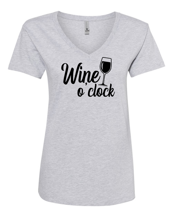 Wine O'Clock Women's V-Neck T-Shirt